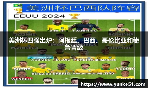 美洲杯四强出炉：阿根廷、巴西、哥伦比亚和秘鲁晋级